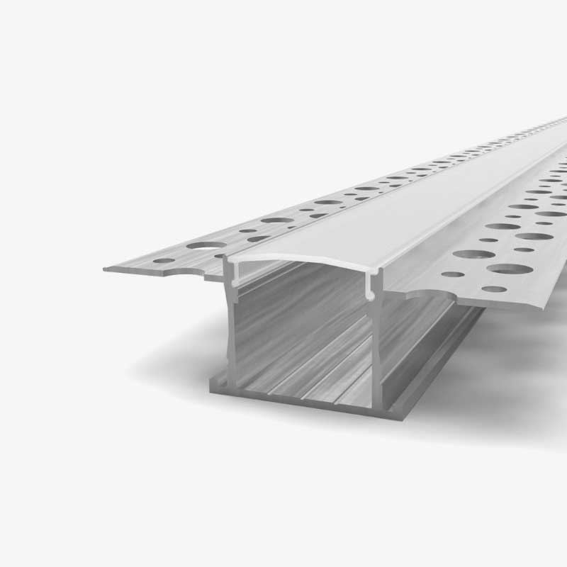 Ugradbeni aluminijski profil za LED trake opalno bijeli difuzor 57.3 x 23.5 x 14.5 mm - Knauf ugradnja