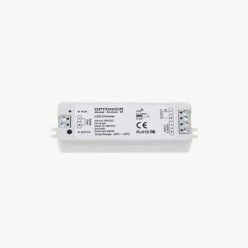 Zonski kontroler za jednobojnu LED traku s funkcijom postepenog dimanja 5-36 V DC