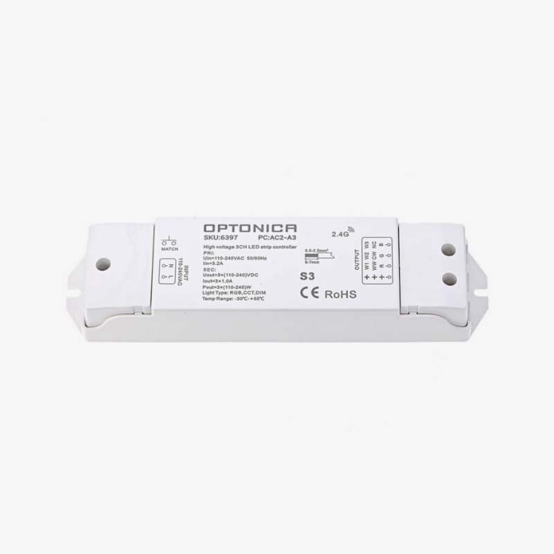 Zonski kontroler za RGB-CCT LED trake 230V