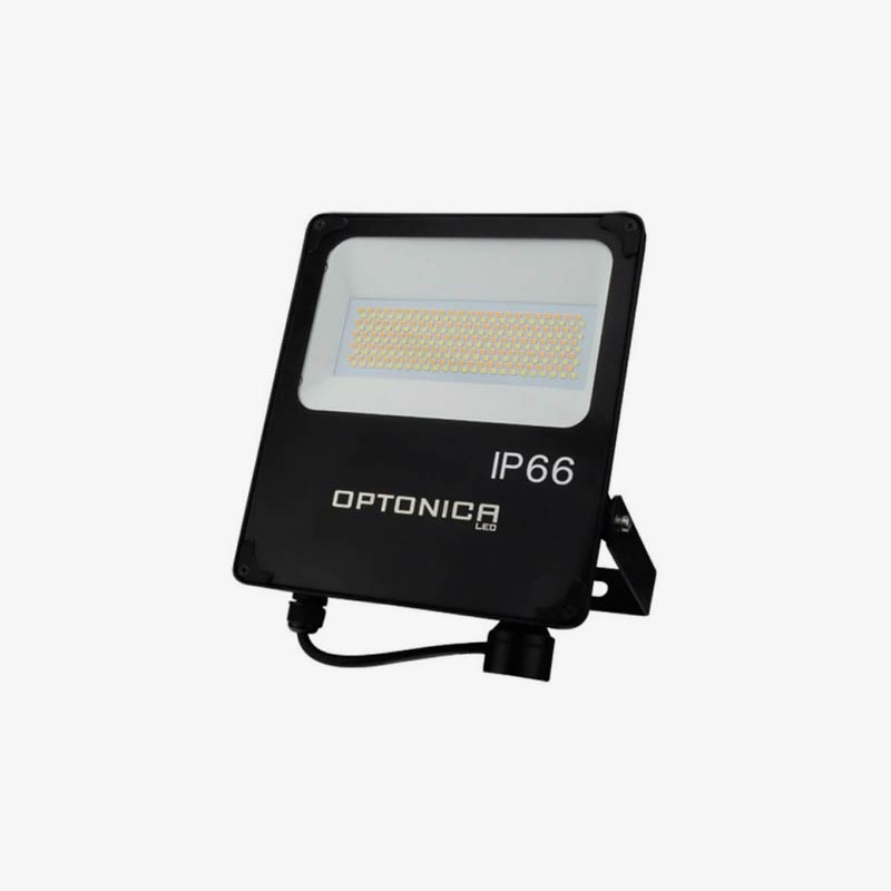 Crni LED reflektor 200W 20000 lm IP66 CCT podestiva boja svetlosti